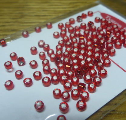 Tyers Glass Beads – Red AVAILABLE AT TROUTLORE FLY TYING STORE AUSTRALIA