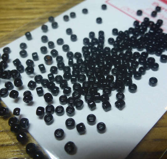 Tyers Glass Beads – Black AVAILABLE AT TROUTLORE FLY TYING STORE AUSTRALIA