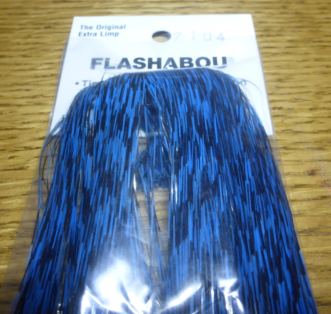 Hedron Grizzly Barred Flashabou - Blue AVAILABLE AT TROUTLORE FLY TYING STORE AUSTRALIA