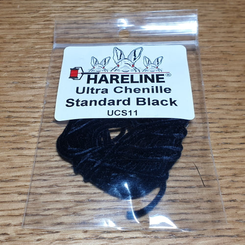 Hareline Ultra Chenille Standard – Black