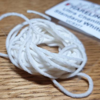 Hareline Ultra Chenille Standard – White AVAILABLE AT TROUTLORE FLY TYING STORE AUSTRALIA