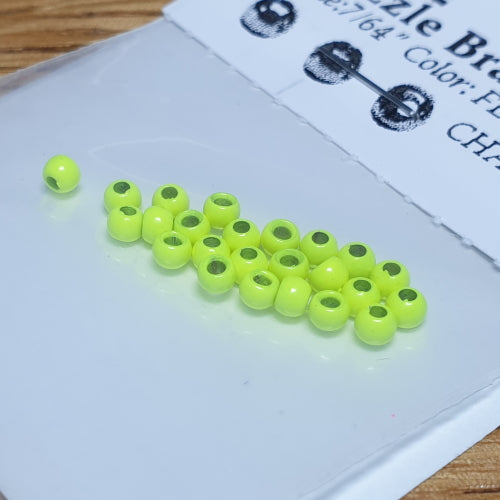 Hareline Dazzle Brass Beads
Fl. Chartreuse – 24 Pcs AVAILABLE AT TROUTLORE FLY TYING STORE AUSTRALIA