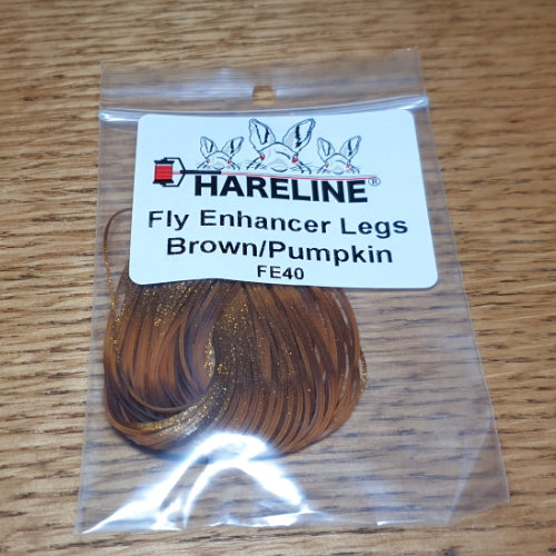 Hareline Fly Enhancer Legs Brown/ Pumpkin