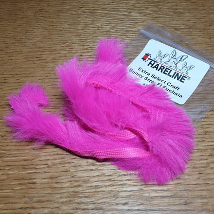 Hareline Extra Select Craft Bunny Strips Fl Fuchsia AVAILABLE AT TROUTLORE FLY TYING STORE AUSTRALIA