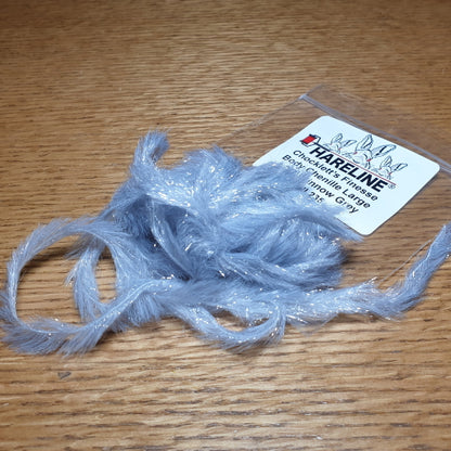 Hareline Chockletts Finesse Body Chenille - Minnow Gray AVAILABLE AT TROUTLORE FLY TYING STORE AUSTRALIA