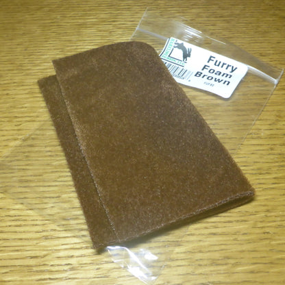 Hareline Furry Foam Brown AVAILABLE AT TROUTLORE FLY TYING STORE AUSTRALIA