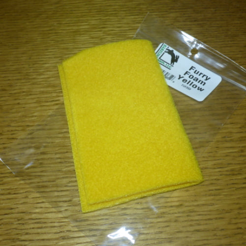 Hareline Furry Foam Yellow AVAILABLE AT TROUTLORE FLY TYING STORE AUSTRALIA