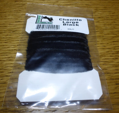 Hareline Large Chenille - Black AVAILABLE AT TROUTLORE FLY TYING STORE AUSTRALIA