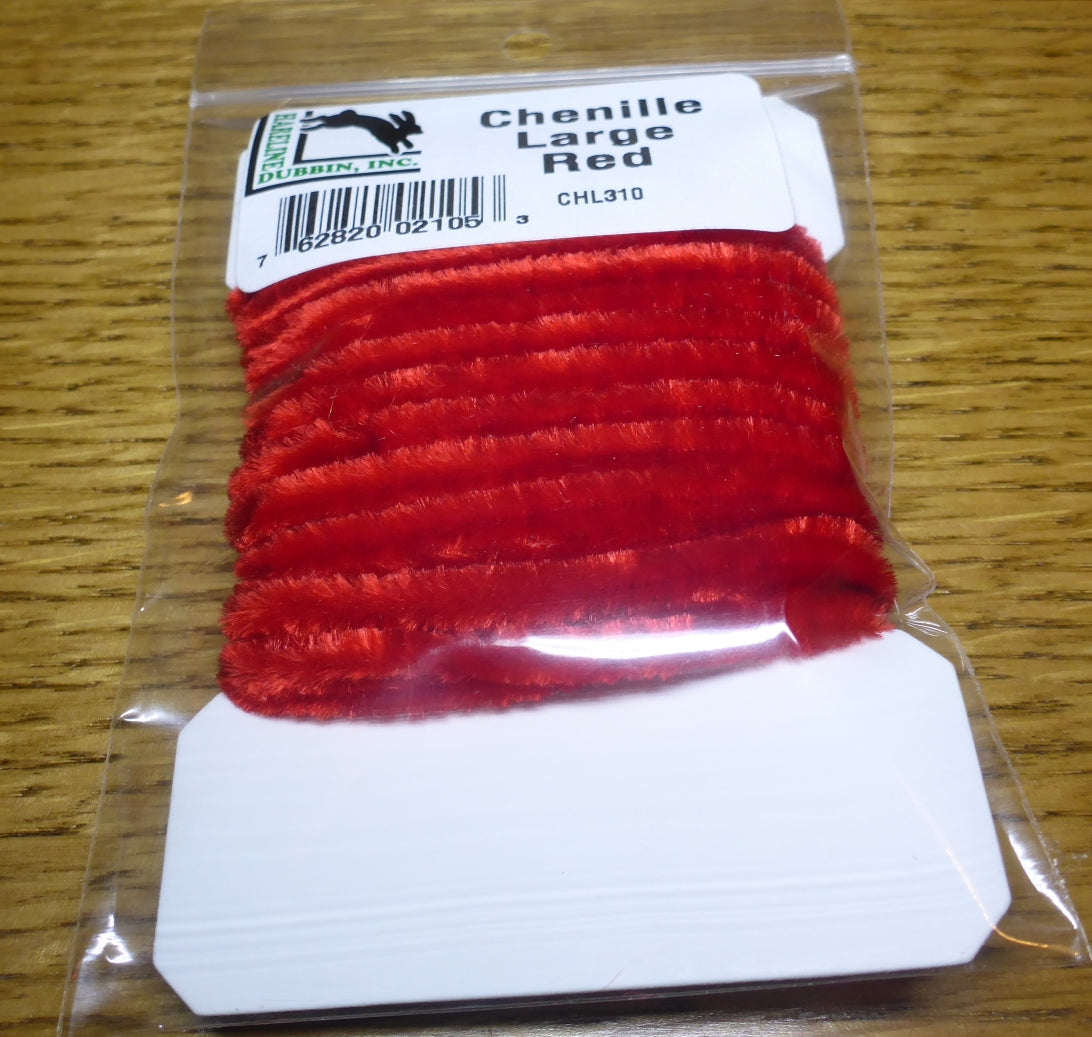 Hareline Large Chenille - Red AVAILABLE AT TROUTLORE FLY TYING STORE AUSTRALIA