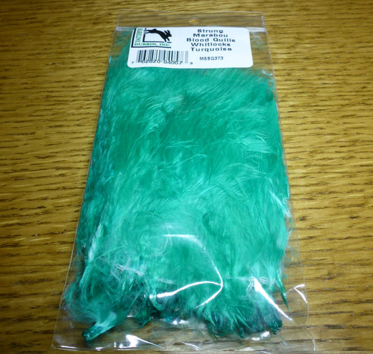 Hareline Marabou Blood Quills Whitlock's Torquoise AVAILABLE AT TROUTLORE FLY TYING STORE AUSTRALIA