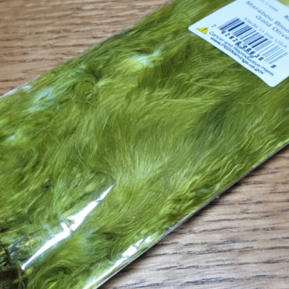 Hareline Marabou Blood Quills Golden Olive