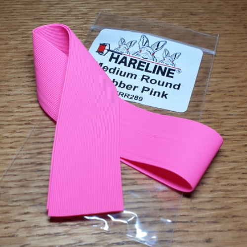 Hareline Round Rubber Legs Pink AVAILABLE AT TROUTLORE FLY TYING STORE AUSTRALIA