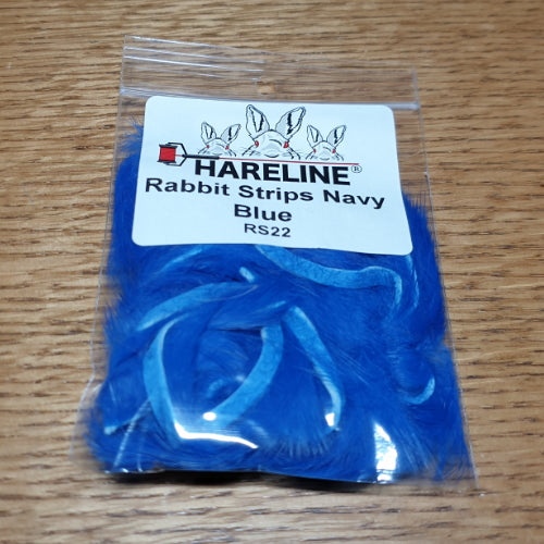 Hareline Rabbit Strips Navy Blue