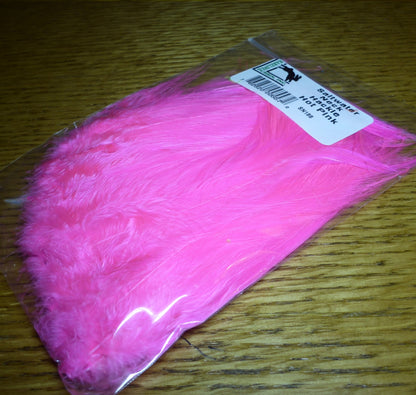 Harelline Saltwater Neck Hackle Hot PInk AVAILABLE AT TROUTLORE FLY TYING STORE AUSTRALIA