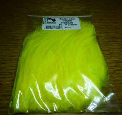 Harelline Saltwater Neck Hackle Fl Yellow