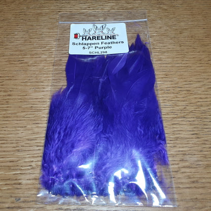 Hareline Schlappen Feathers 5-7 Inch – Purple