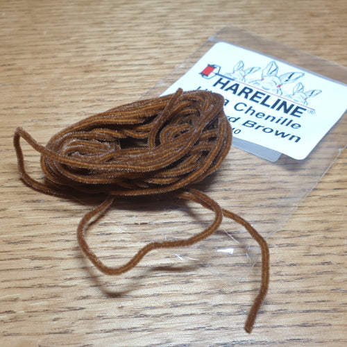 Hareline Ultra Chenille – Brown AVAILABLE AT TROUTLORE FLY TYING STORE AUSTRALIA