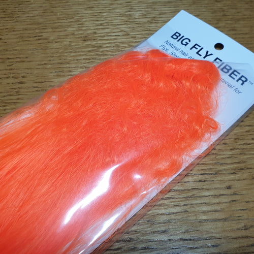 Hedron Big Fly Fiber Curled - Orange AVAILABLE AT TROUTLORE FLY TYING STORE AUSTRALIA