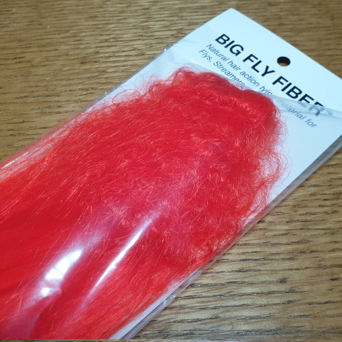 Hedron Big Fly Fiber Curled - Red AVAILABLE AT TROUTLORE FLY TYING STORE AUSTRALIA