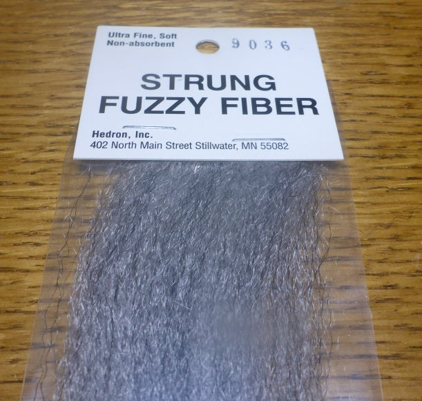 Hedron Strung Fuzzy Fiber - Gray AVAILABLE AT TROUTLORE FLY TYING STORE AUSTRALIA