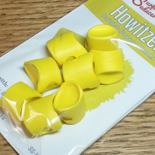 Surface Seducer Howitzer Baitfish Poppers Yellow AVAILABLE AT TROUTLORE FLY TYING STORE AUSTRALIA