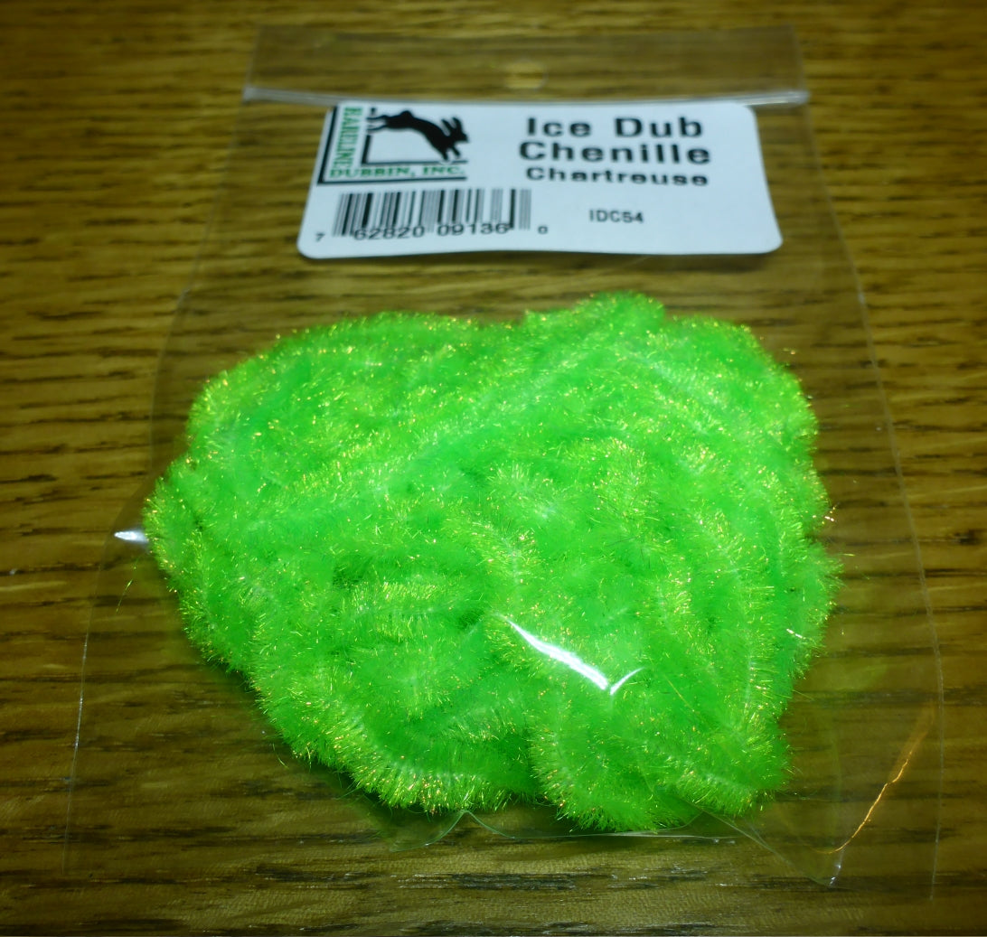 Ice Dub Chenille - Chartreuse AVAILABLE AT TROUTLORE FLY TYING STORE AUSTRALIA