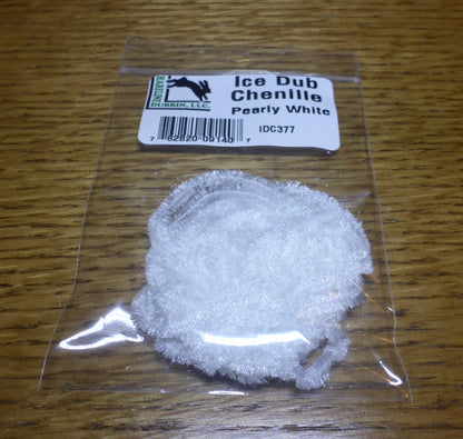 Ice Dub Chenille - Pearly White AVAILABLE AT TROUTLORE FLY TYING STORE AUSTRALIA