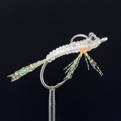 Joe’s Celluloid Shrimp AVAILABLE AT TROUTLORE FLY TYING STORE AUSTRALIA