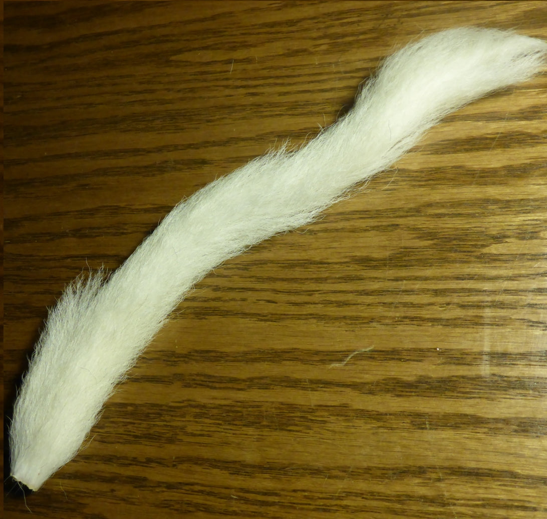 Hareline Calf Tail Root White AVAILABLE AT TROUTLORE FLY TYING STORE AUSTRALIA