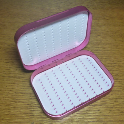 Lady Wheatley
Fly Box 4″ Easy Grip – Pink AVAILABLE AT TROUTLORE FLY TYING STORE AUSTRALIA