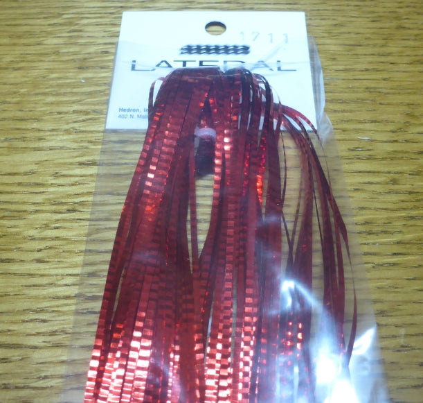 Hedron Lateral Scale - Red AVAILABLE AT TROUTLORE FLY TYING STORE AUSTRALIA