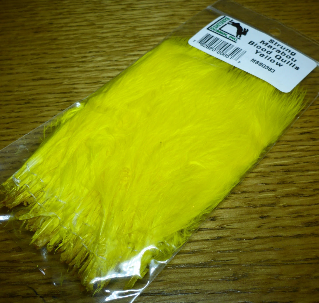 Hareline Marabou Blood Quills Yellow