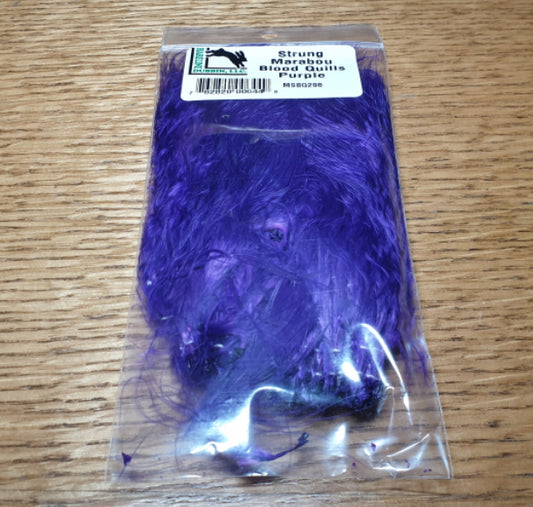 Hareline Marabou Blood Quills Purple AVAILABLE AT TROUTLORE FLY TYING STORE AUSTRALIA