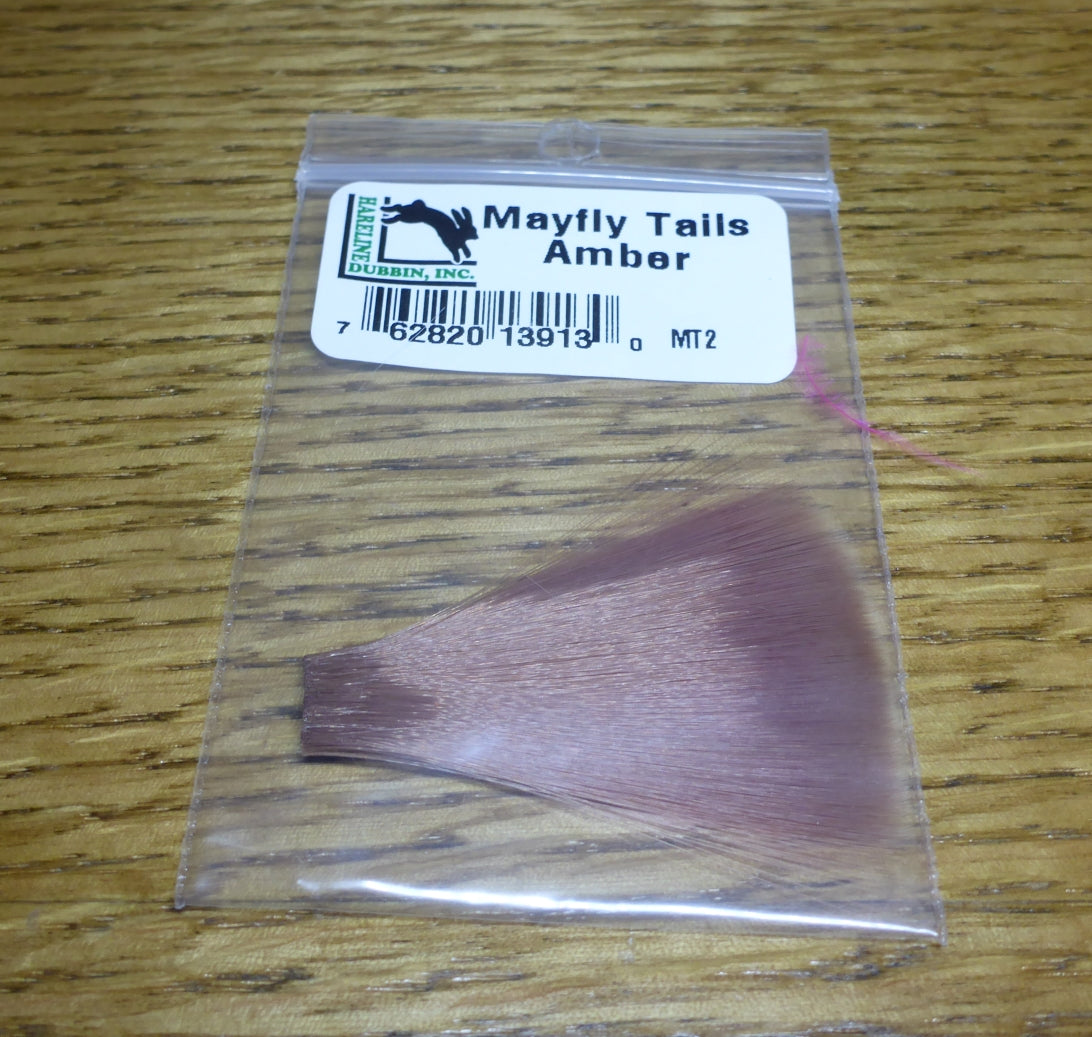 Hareline Dubbin Mayfly Tails Amber AVAILABLE AT TROUTLORE FLY TYING STORE AUSTRALIA