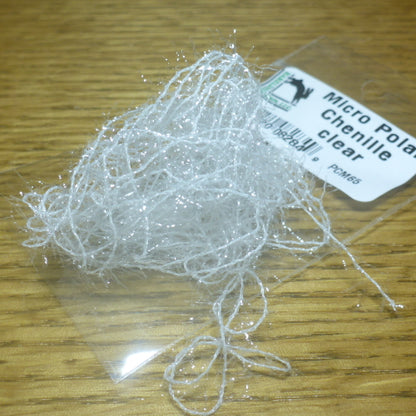 Hareline Micro Polar Chenille Clear AVAILABLE AT TROUTLORE FLY TYING STORE AUSTRALIA