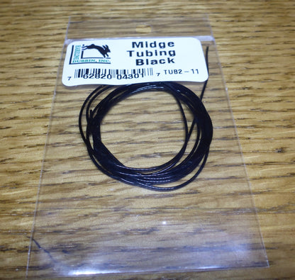 Stretch Midge Tubing Black AVAILABLE AT TROUTLORE FLY TYING STORE AUSTRALIA