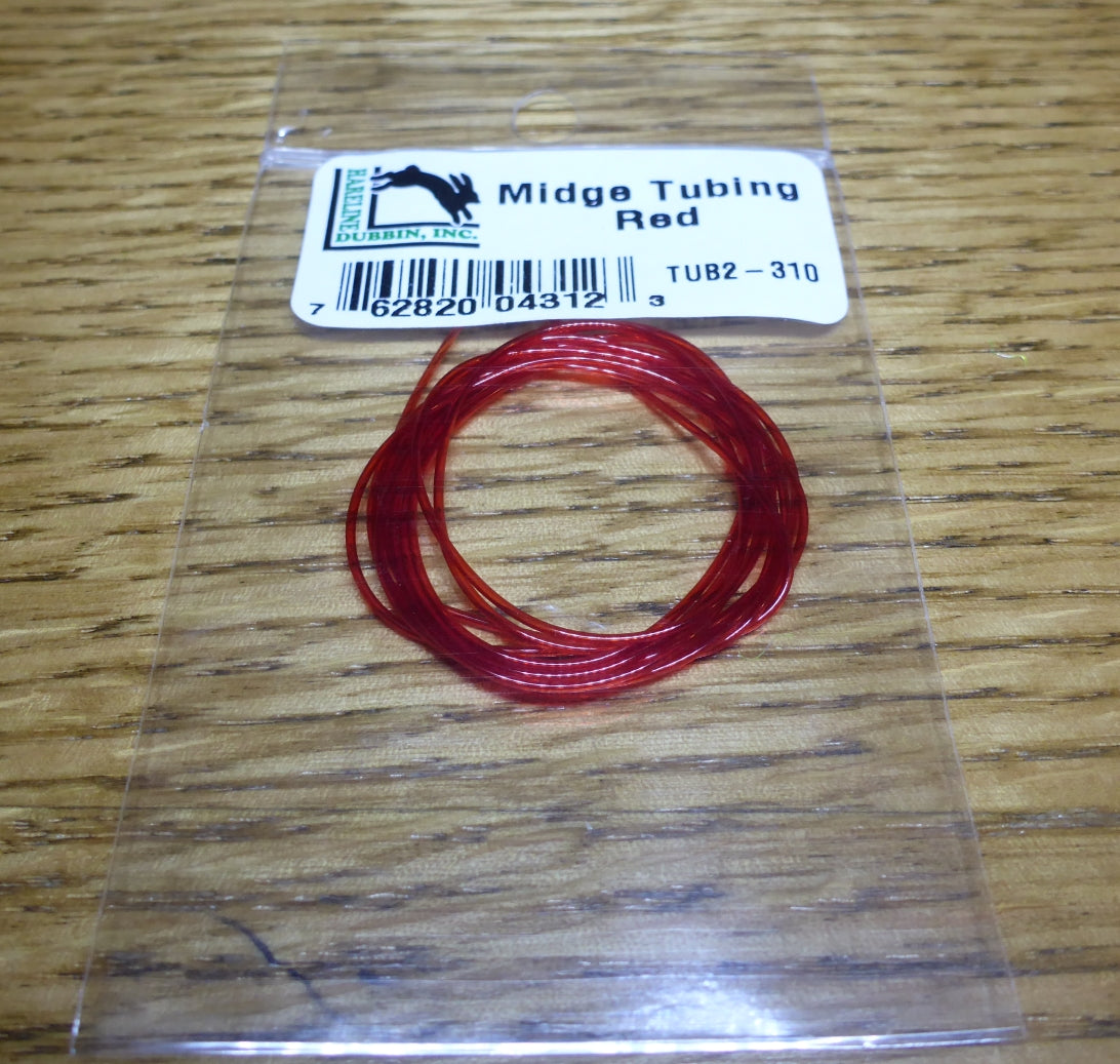 Stretch Midge Tubing Red AVAILABLE AT TROUTLORE FLY TYING STORE AUSTRALIA