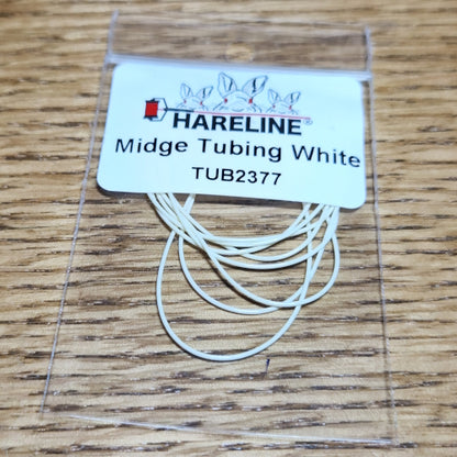 Stretch Midge Tubing White AVAILABLE AT TROUTLORE FLY TYING STORE AUSTRALIA