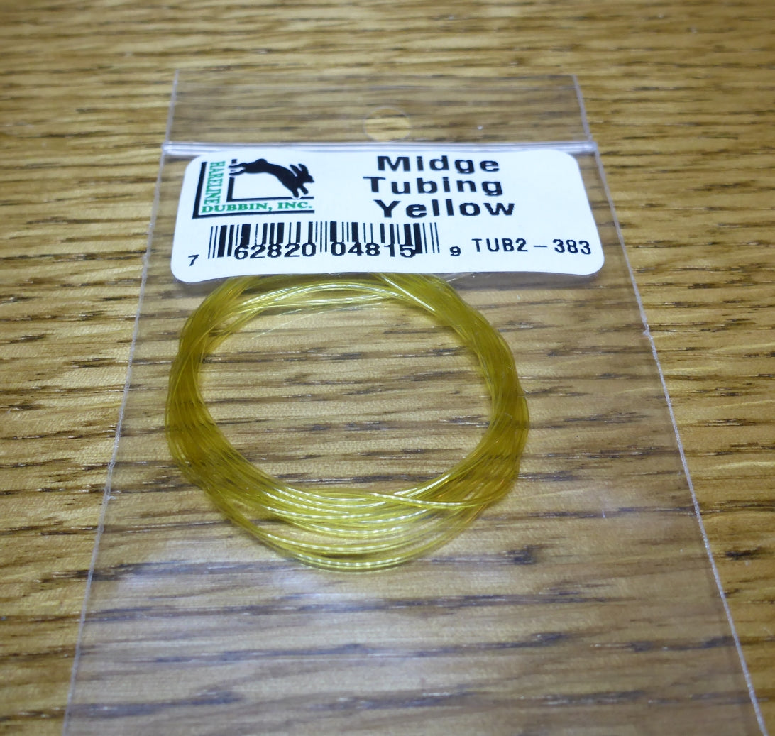 Stretch Midge Tubing Yellow AVAILABLE AT TROUTLORE FLY TYING STORE AUSTRALIA