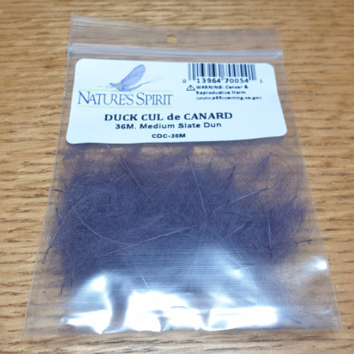 Nature’s Spirit CDC Medium Slate Dun AVAILABLE AT TROUTLORE FLY TYING STORE AUSTRALIA