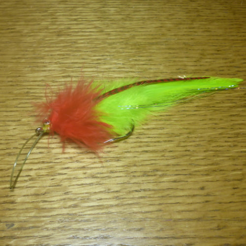 Ozzy Native Flies Cod Snack – Chartreuse AVAILABLE AT TROUTLORE FLY TYING STORE AUSTRALIA