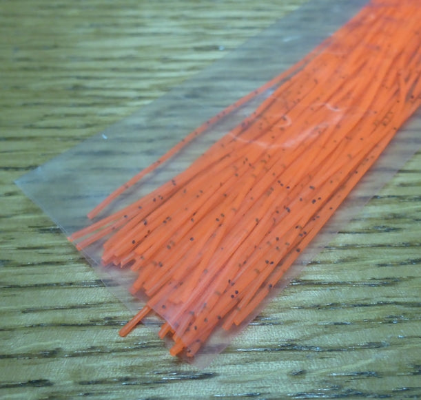 Hedron Perfect Rubber Fluoro Orange AVAILABLE AT TROUTLORE FLY TYING STORE AUSTRALIA