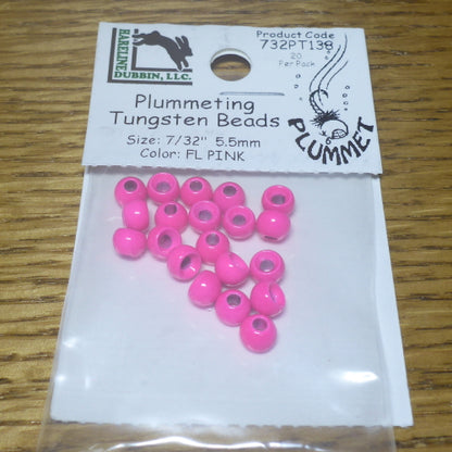 Hareline Plummeting Tungsten Beads Fl Pink – 20 Pcs