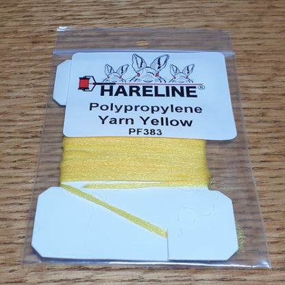 Hareline Polypro Yarn Yellow AVAILABLE AT TROUTLORE FLY TYING STORE AUSTRALIA