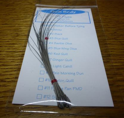 Quill Body Stripped Quills - Blue Quill AVAILABLE AT TROUTLORE FLY TYING STORE AUSTRALIA