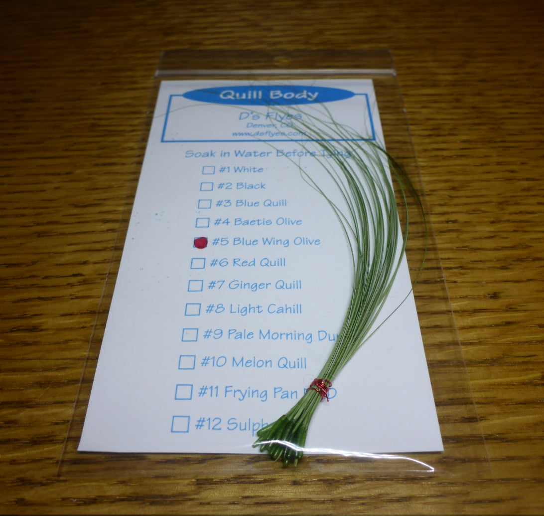 Quill Body Stripped Quills - BWO AVAILABLE AT TROUTLORE FLY TYING STORE AUSTRALIA