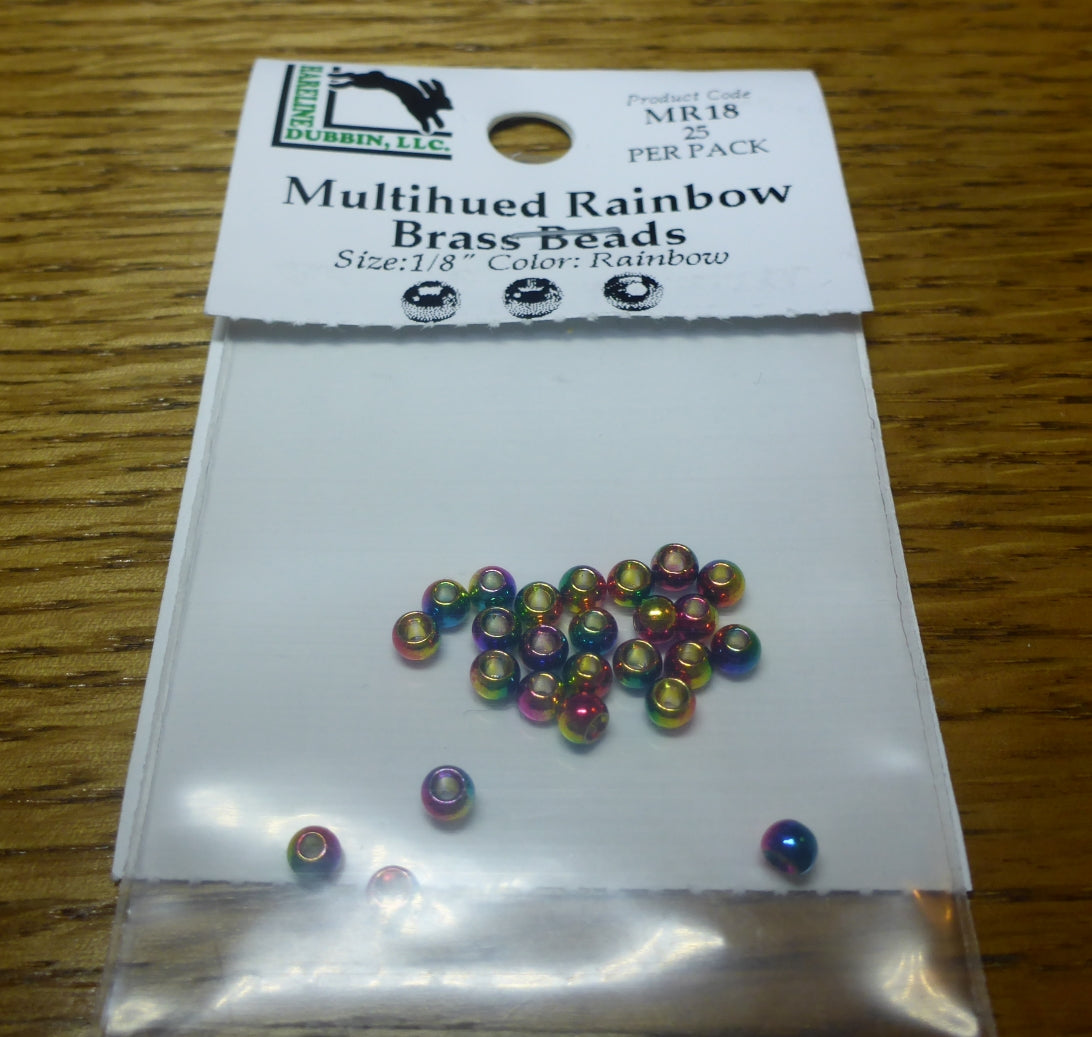 Multihued Rainbow Brass Beads – 25 Pcs