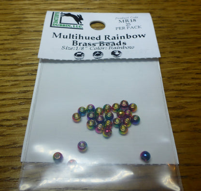 Multihued Rainbow Brass Beads – 25 Pcs