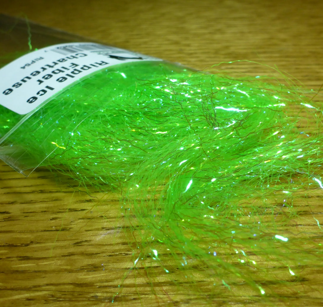 Hareline Ripple Ice Fibers Chartreuse  AVAILABLE AT TROUTLORE FLY TYING STORE AUSTRALIA