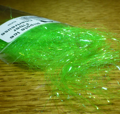 Hareline Ripple Ice Fibers Chartreuse  AVAILABLE AT TROUTLORE FLY TYING STORE AUSTRALIA